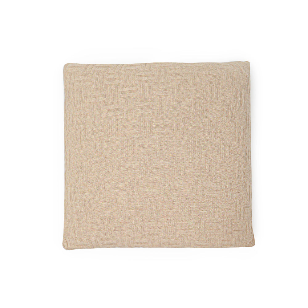 Achelous Camel Hair Decorative Pillow (White 22 x 22)