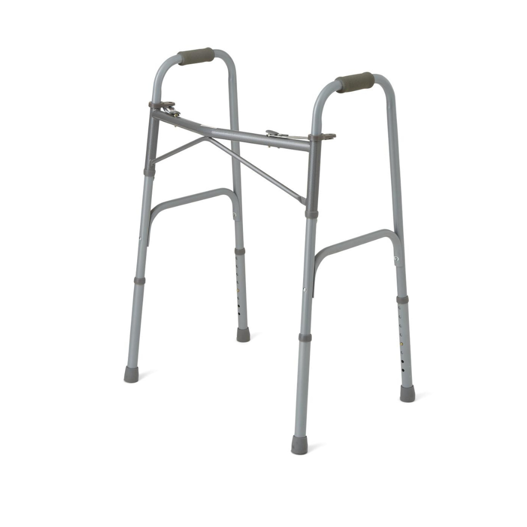 Medline Heavy Duty Bariatric Folding Steel Walker - 650 lb Capacity